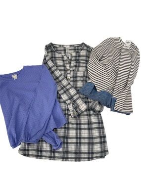 Carter's Gray blue white Plaid dress  NWT Oshkosh top and J.Crew top size 10